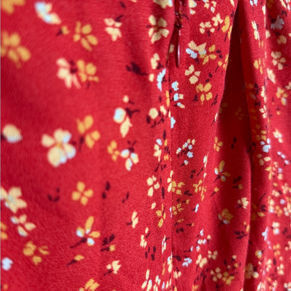Reformation Floral Red Skirt - Picture 4 of 4